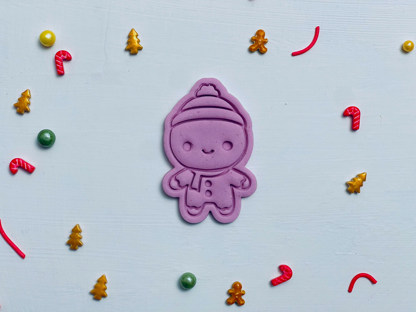 SMALL Gingerbread Boy with Hat -  Christmas Cookie Cutter