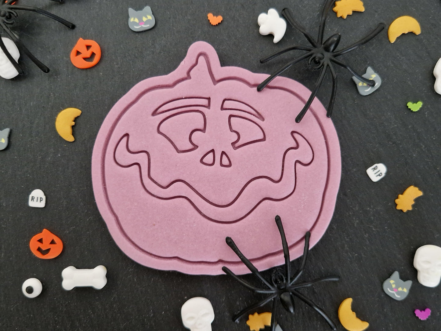 Scary Halloween Pumpkin H Cookie Cutter