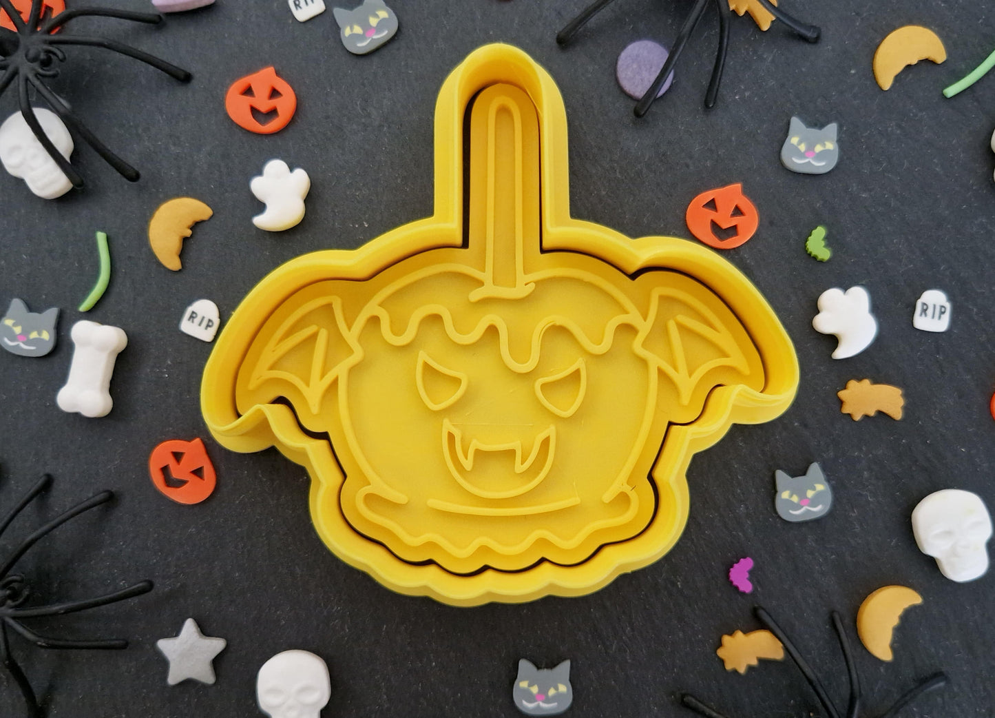 Halloween Candy Apple Bat Cookie Cutter