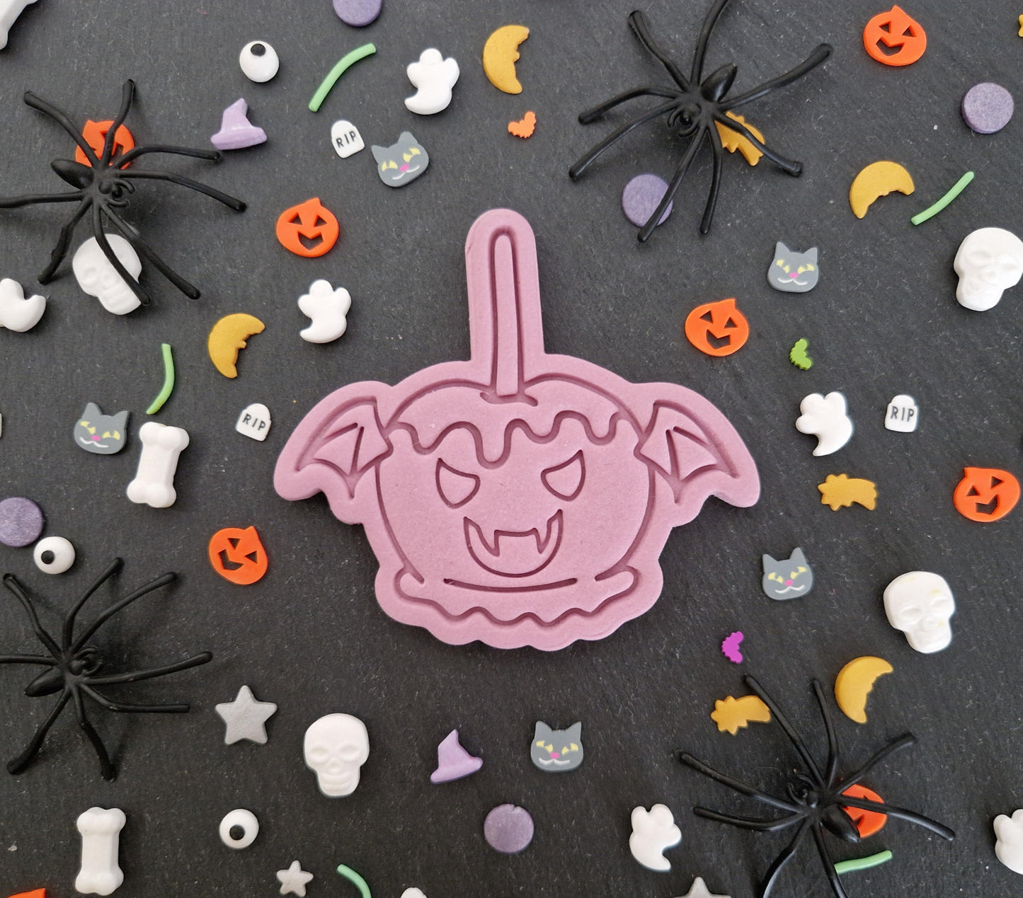 Halloween Candy Apple Bat Cookie Cutter