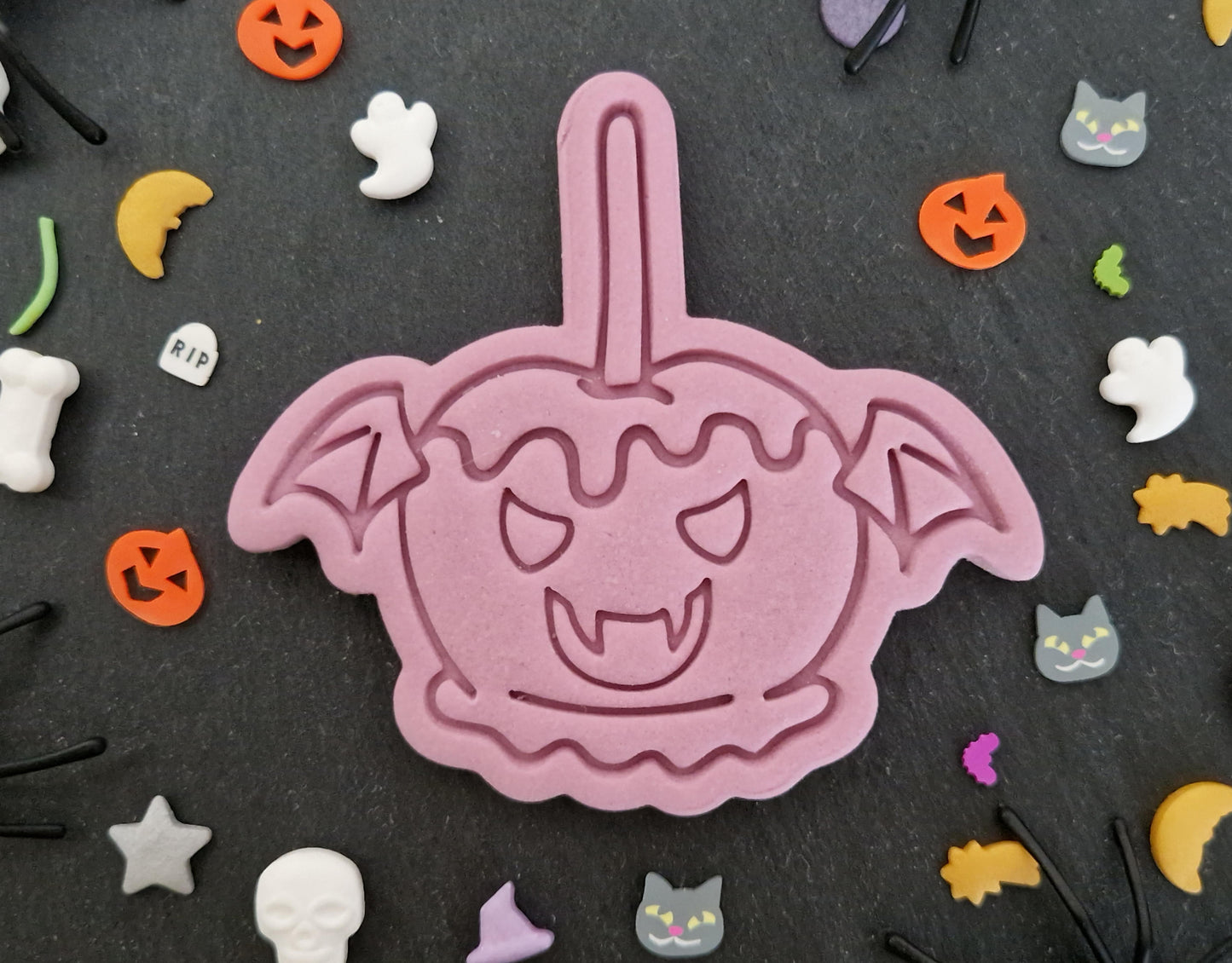 Halloween Candy Apple Bat Cookie Cutter