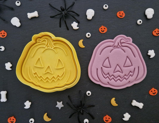 Scary Halloween Pumpkin F Cookie Cutter