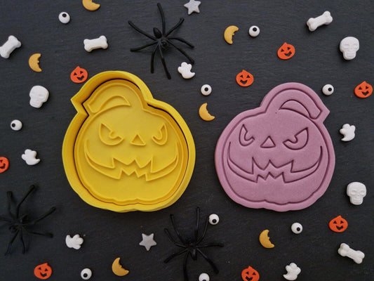 Scary Halloween Pumpkin J Cookie Cutter