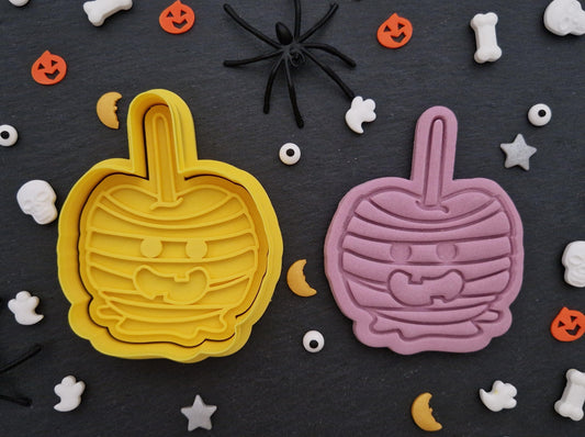 Halloween Candy Apple Mummy Cookie Cutter