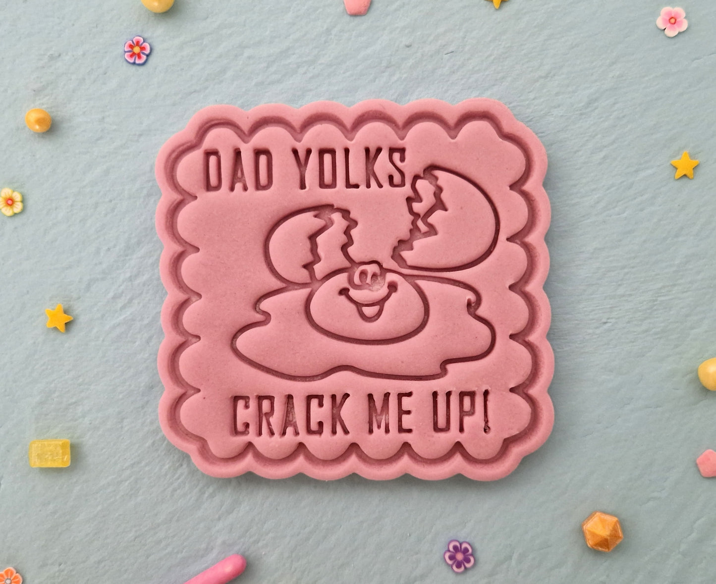 Funny - Dad YOLKS Crack Me Up - Cookie Cutter