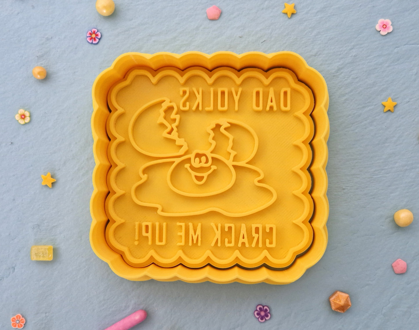 Funny - Dad YOLKS Crack Me Up - Cookie Cutter