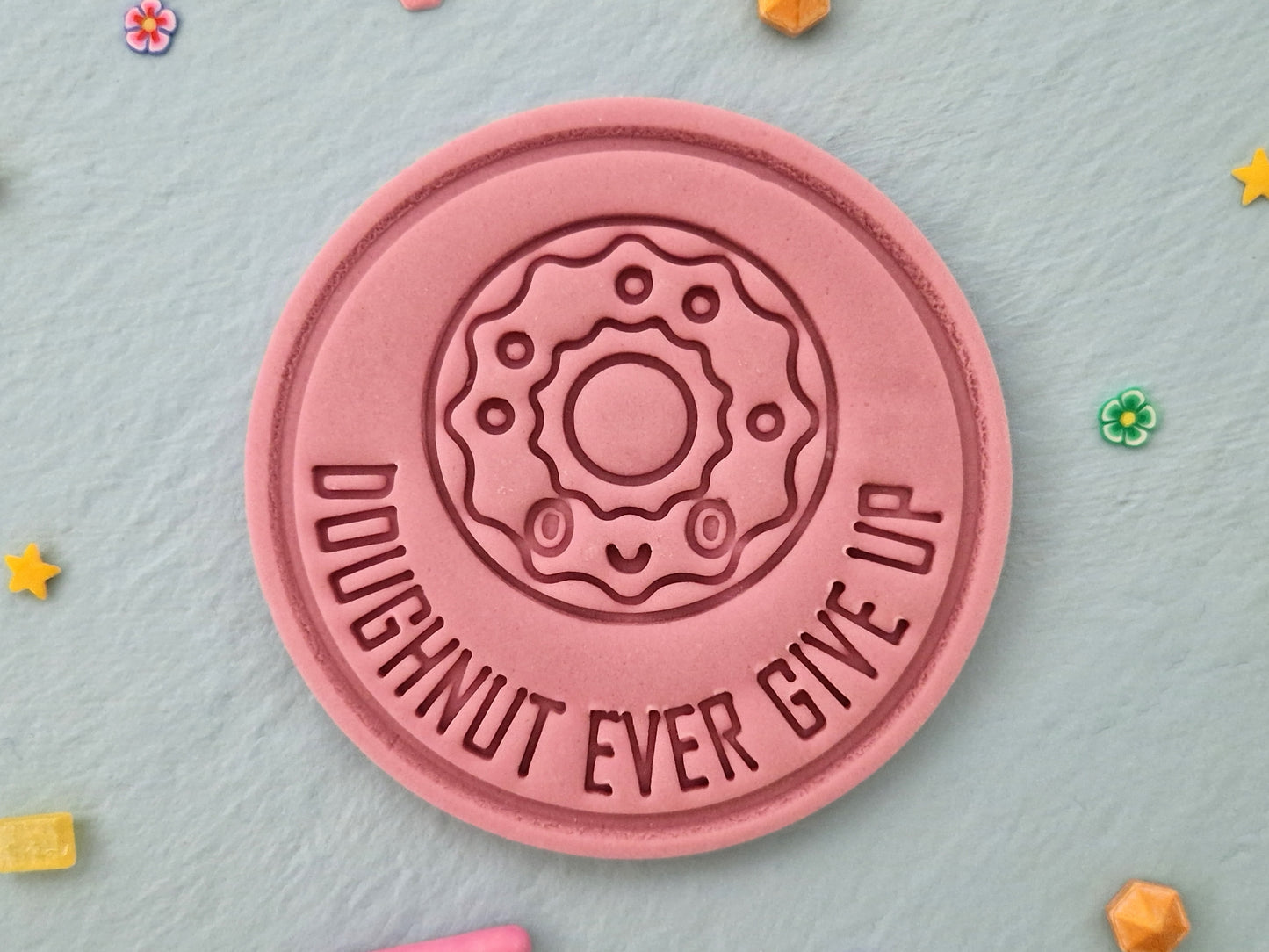 Funny - Doughnut Ever Give Up - Cookie Cutter