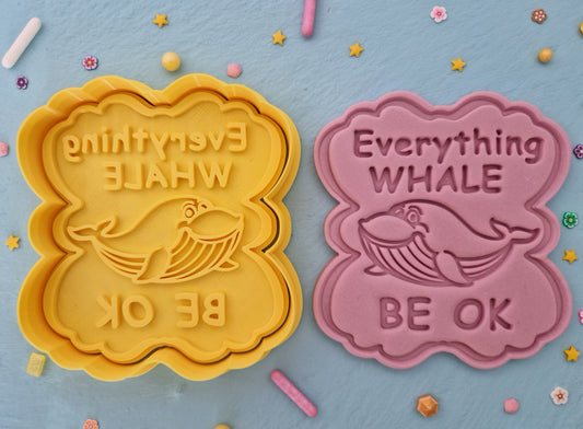 Funny -Everything WHALE Be Ok  - Cookie Cutter