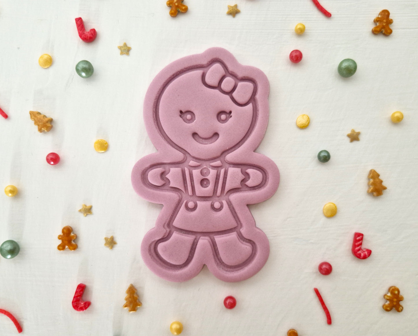 Cute Gingerbread Girl - Christmas Cookie Cutter