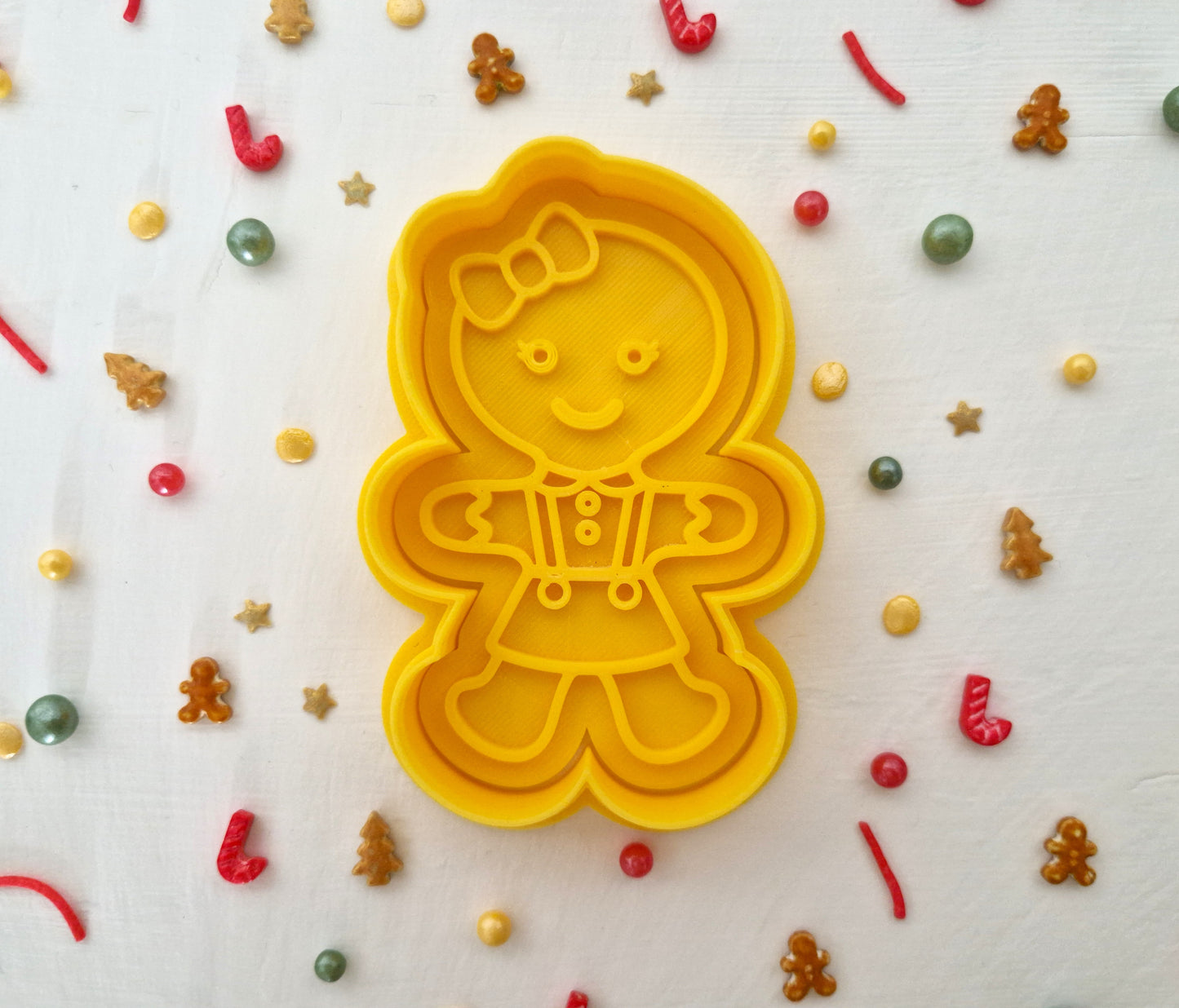 Cute Gingerbread Girl - Christmas Cookie Cutter