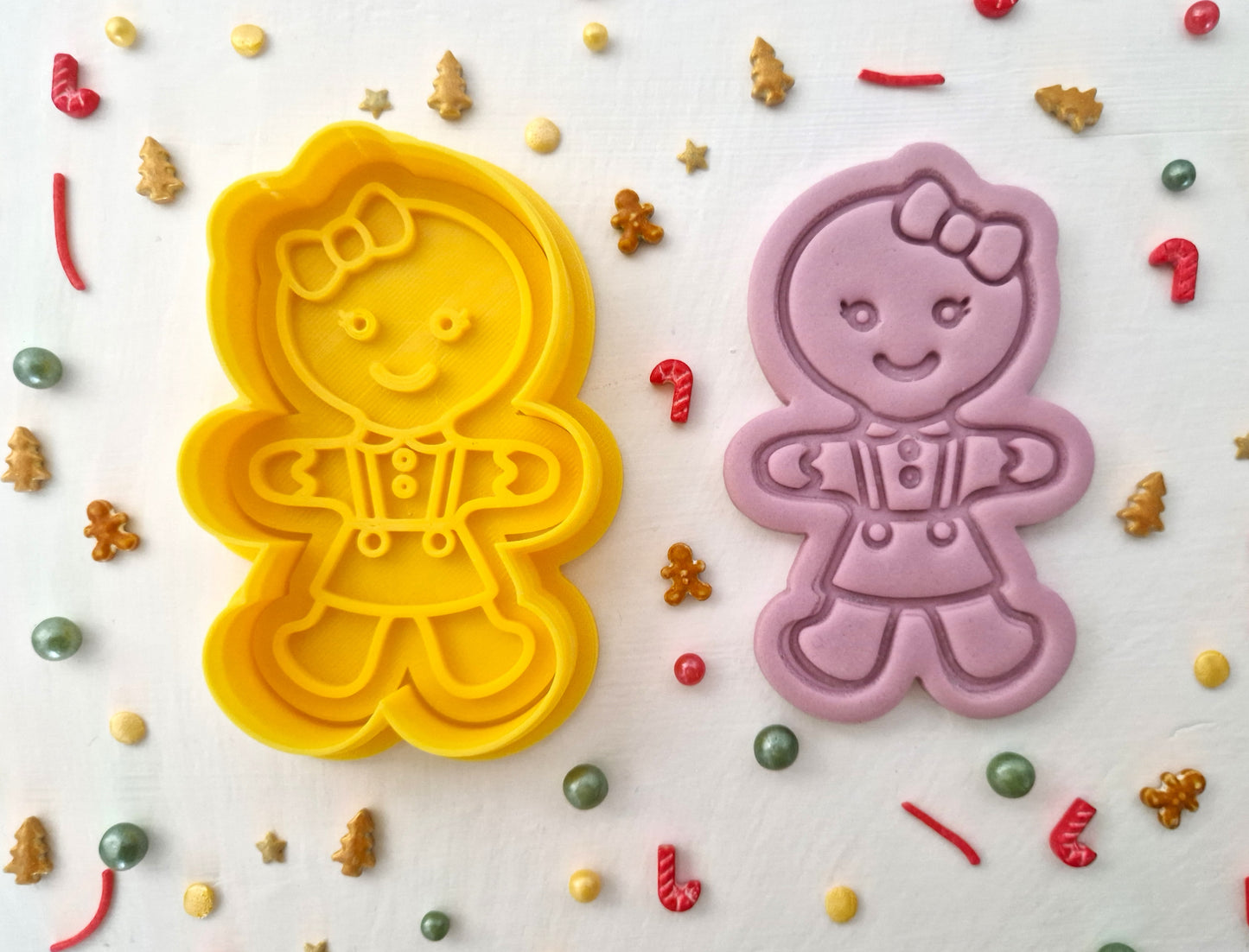 Cute Gingerbread Girl - Christmas Cookie Cutter