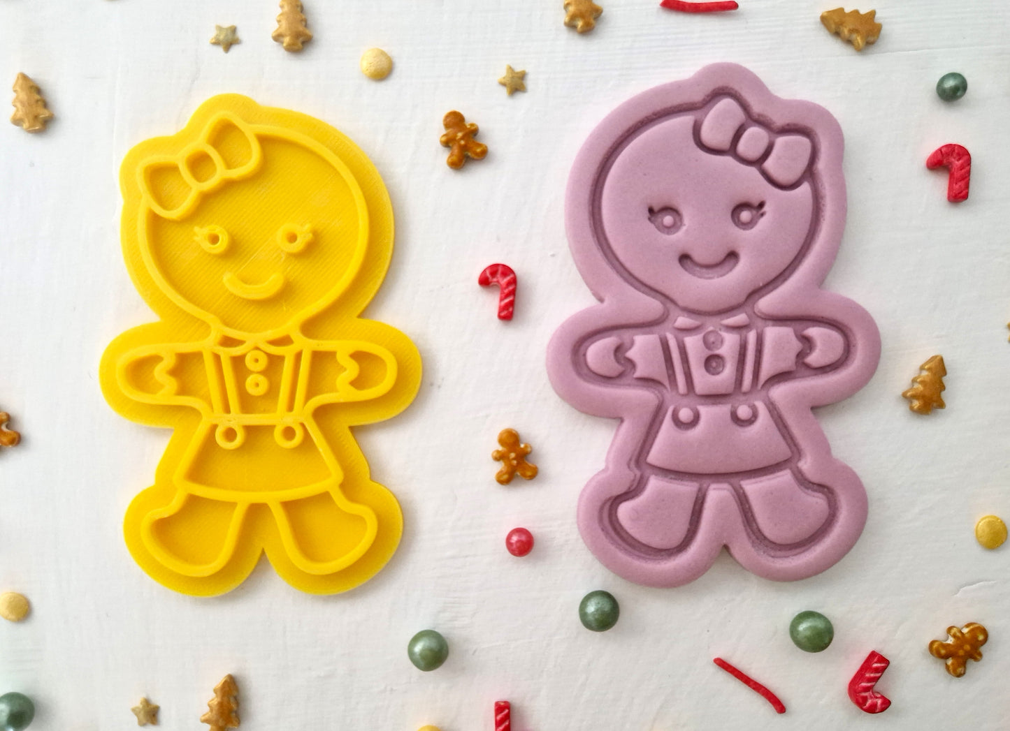 Cute Gingerbread Girl - Christmas Cookie Cutter