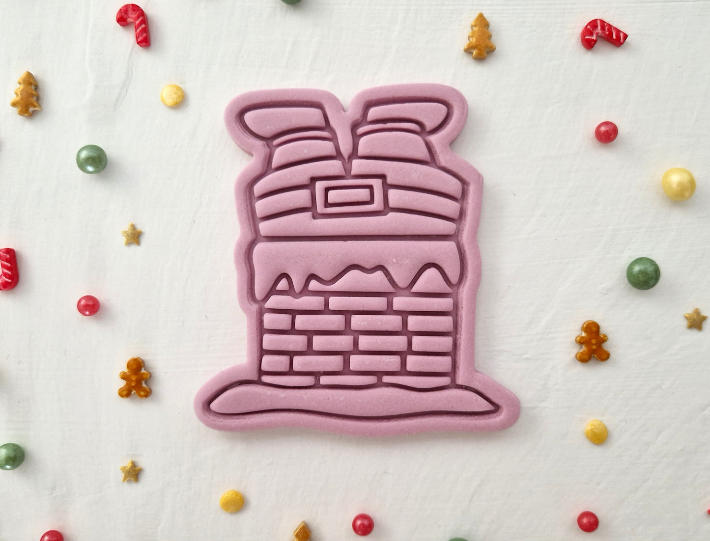 Santa Stuck in Chimney - Christmas Cookie Cutter