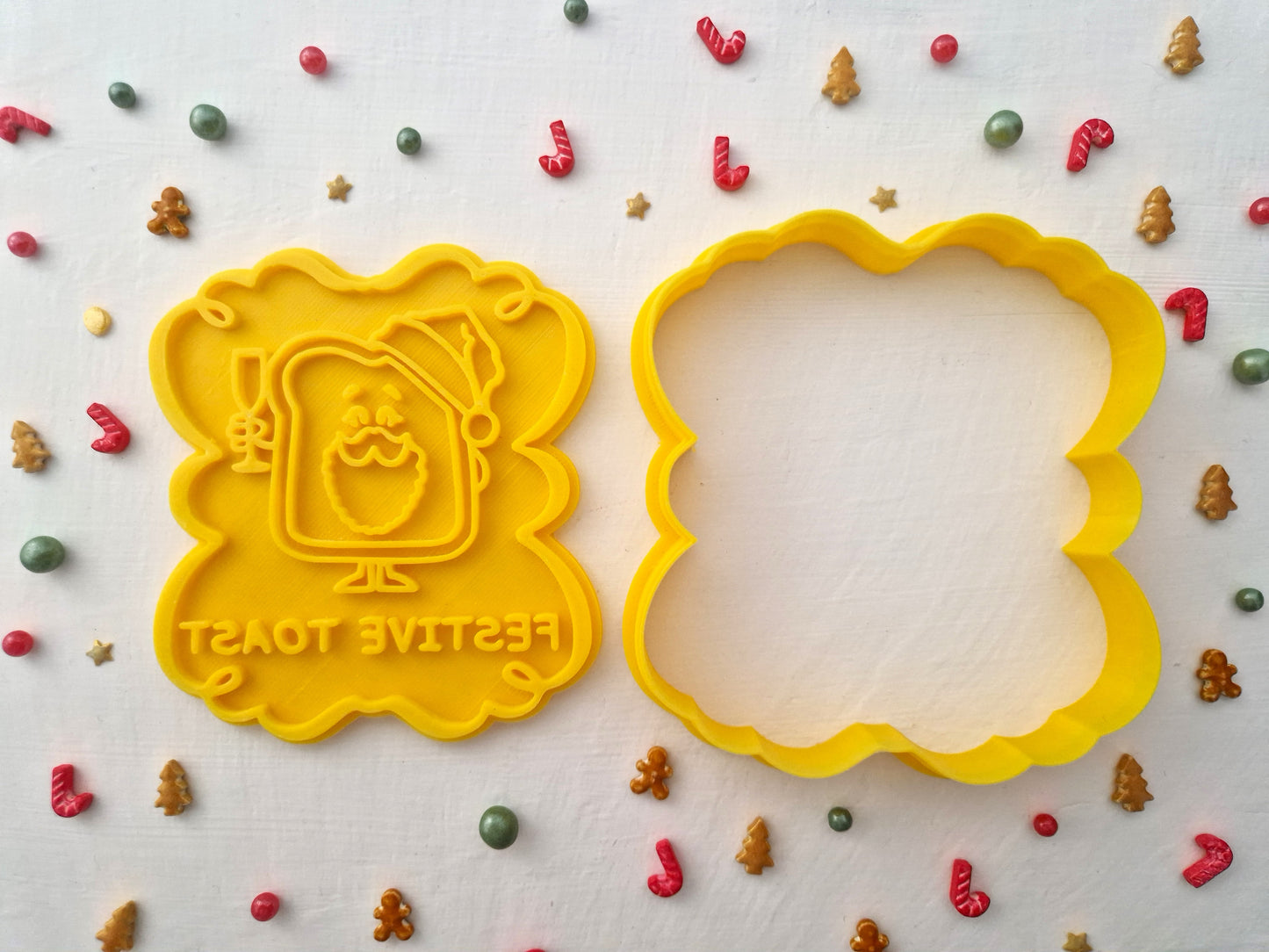 Festive Toast - Christmas Cookie Cutter