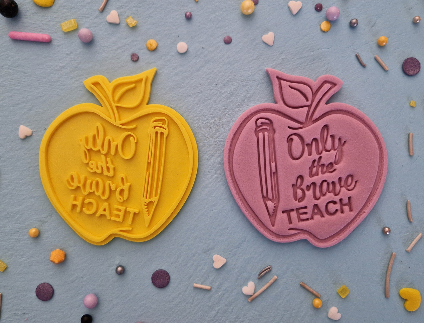 Only the Brave Teach Apple Cookie Cutter