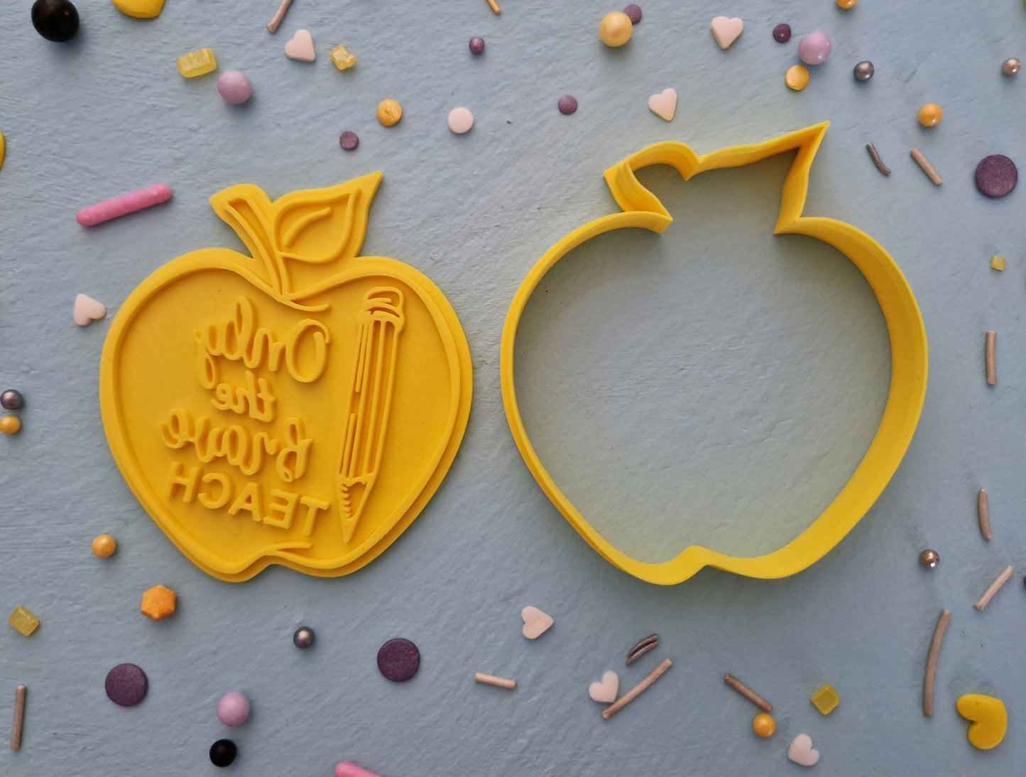 Only the Brave Teach Apple Cookie Cutter