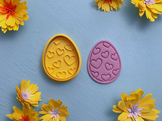 Easter Egg Cookie Cutter - Hearts