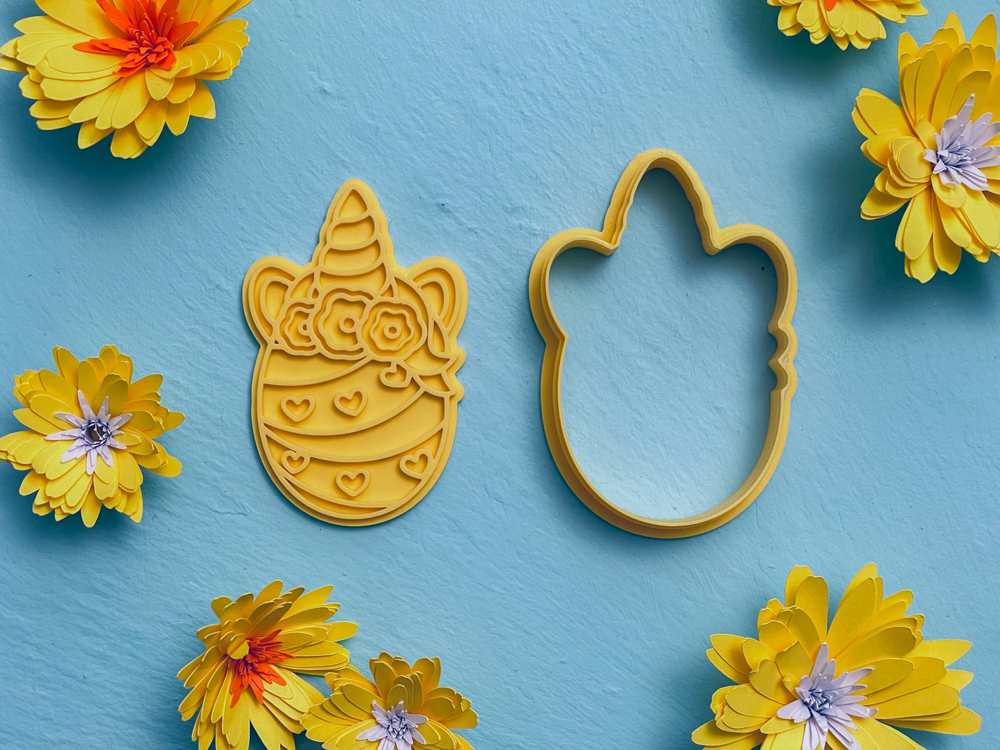 Unicorn Easter Egg Cookie Cutter - Hearts