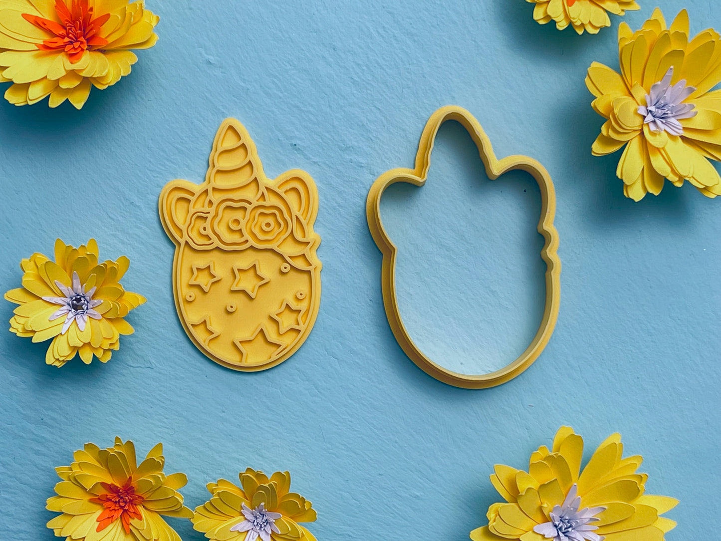 Unicorn Easter Egg Cookie Cutter - Stars