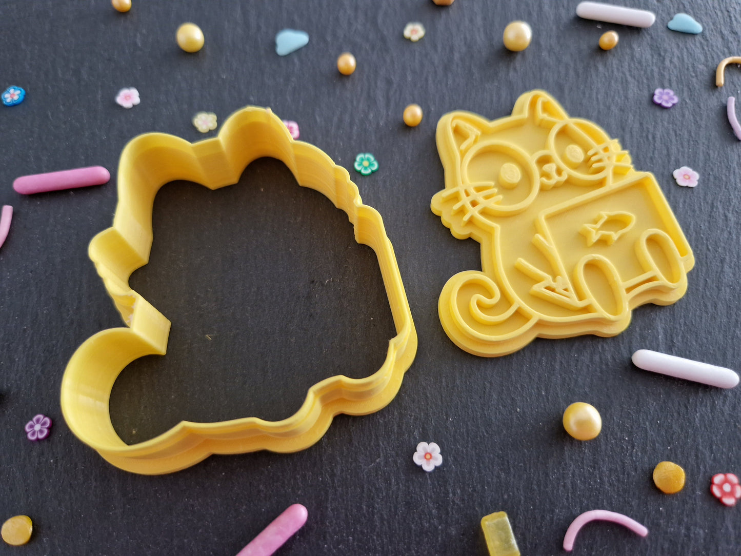 Cute Cat on Computer Cookie Cutter