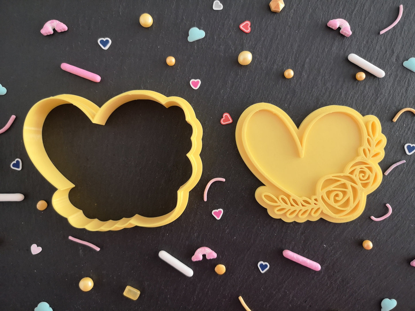 Big Heart with Flowers Cookie Cutter