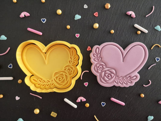 Big Heart with Flowers Cookie Cutter