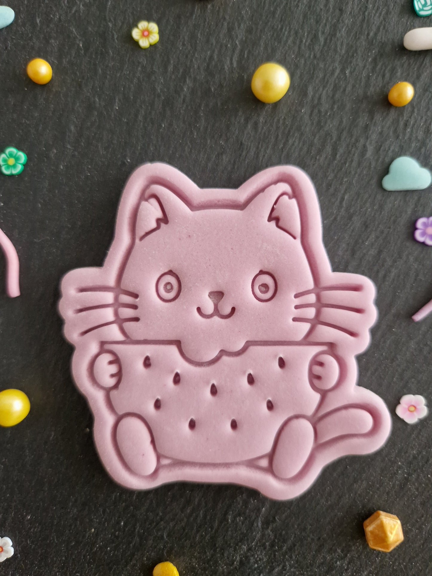 Cat with Watermelon Cookie Cutter