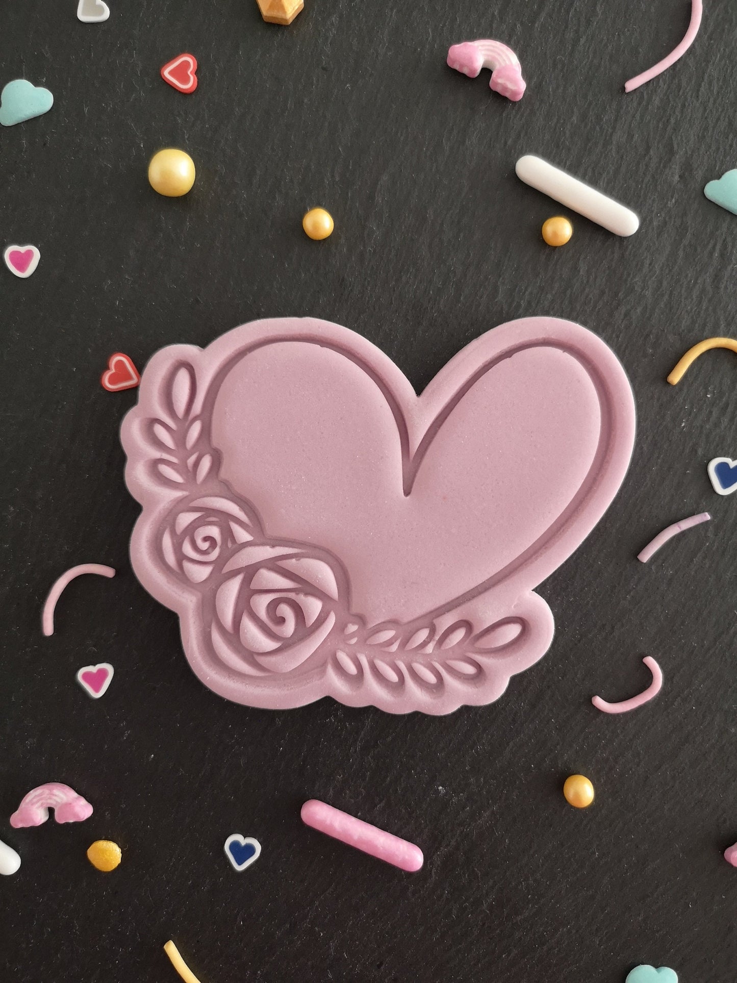 Big Heart with Flowers Cookie Cutter